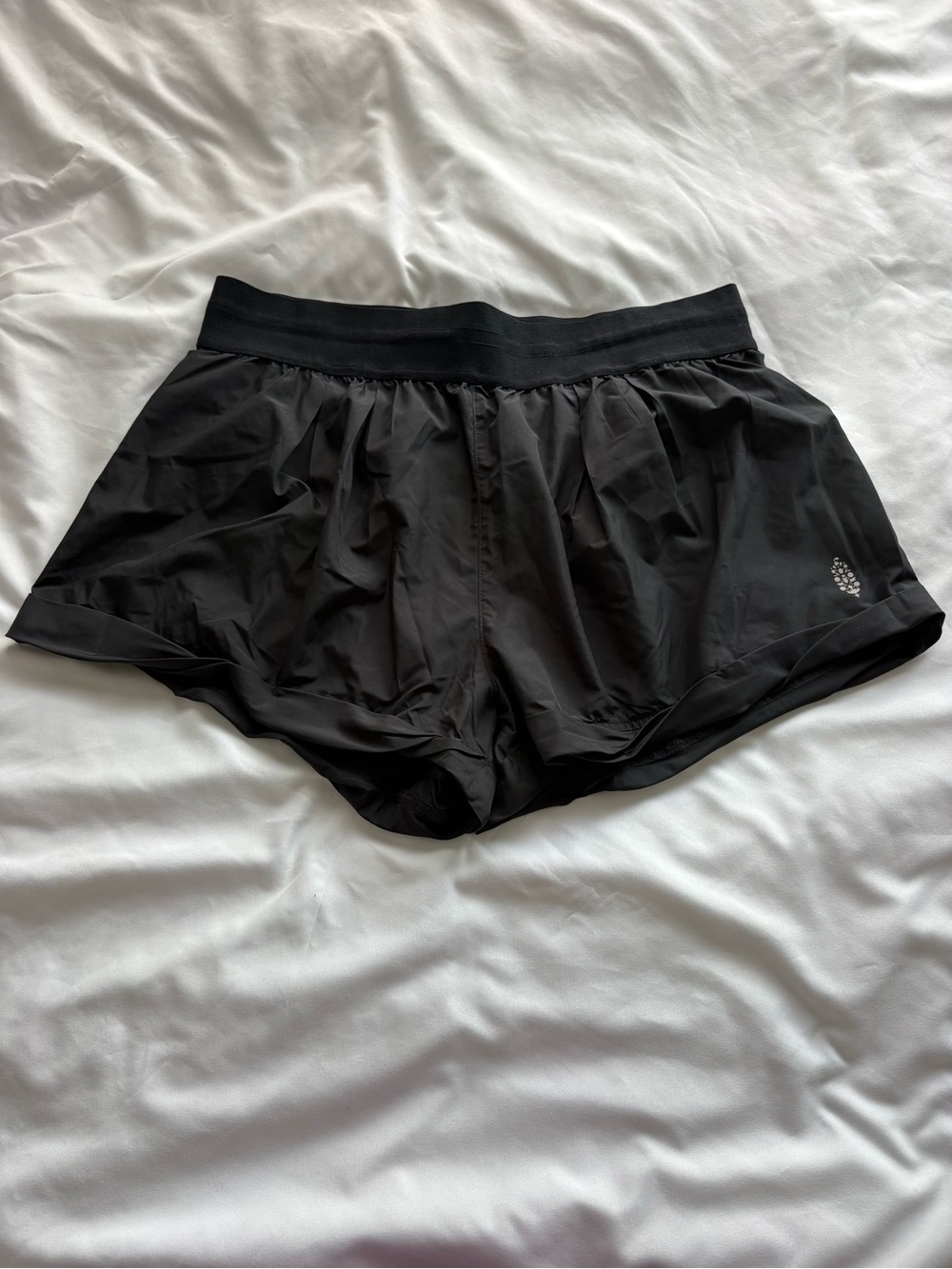Free People Black Athletic Running Shorts